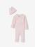 Babyset body, legging en muts met strepen gemêleerd roze - vertbaudet enfant 