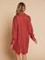 Chemise de nuit grossesse et allaitement terracotta+vert émeraude - vertbaudet enfant 