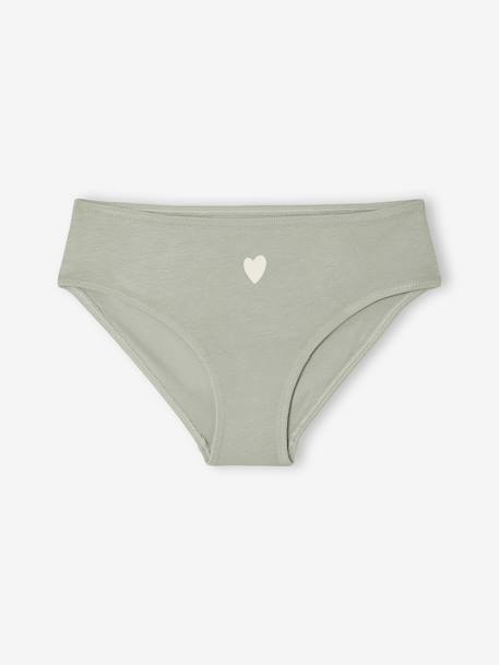 Lot 7 culottes fille cœur coton bio fuchsia - vertbaudet enfant 