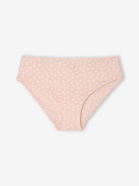 Lot 7 culottes fille cœur coton bio fuchsia - vertbaudet enfant 
