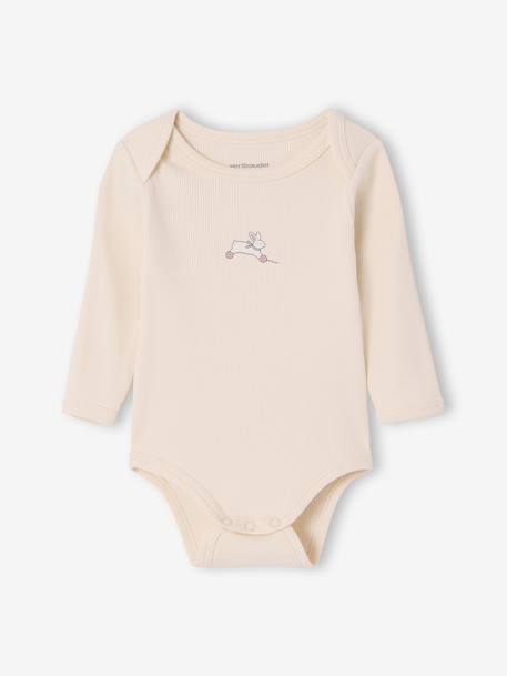 Lot 3 bodies bébé manches longue vert sauge - vertbaudet enfant 