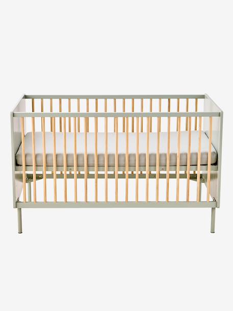 Lit bébé cannelé évolutif 70x140cm vert - vertbaudet enfant 