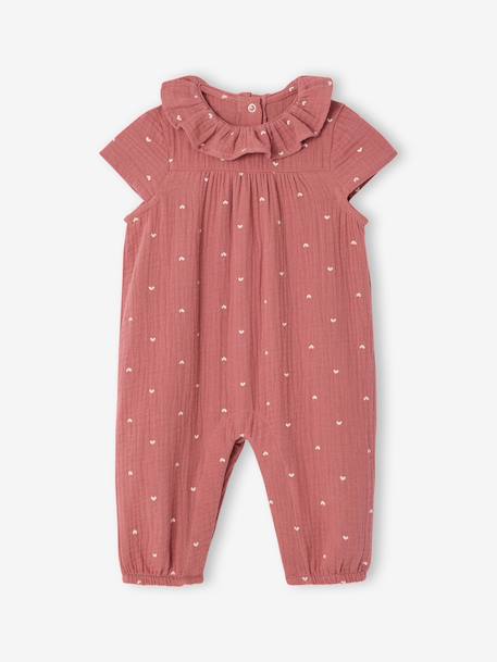 Combinaison bébé fille manches courtes blush - vertbaudet enfant 