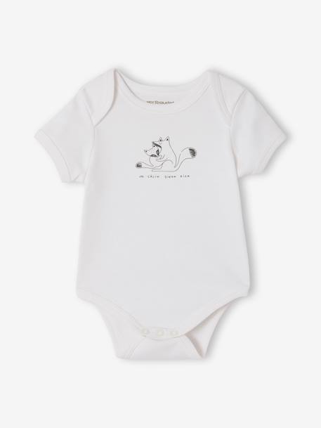 Lot 5 bodies bébé manches courtes lot blanc - vertbaudet enfant 