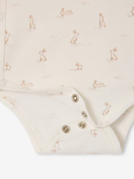 Set van 5 body's baby korte mouwen konijn gemêleerd grijs - vertbaudet enfant 
