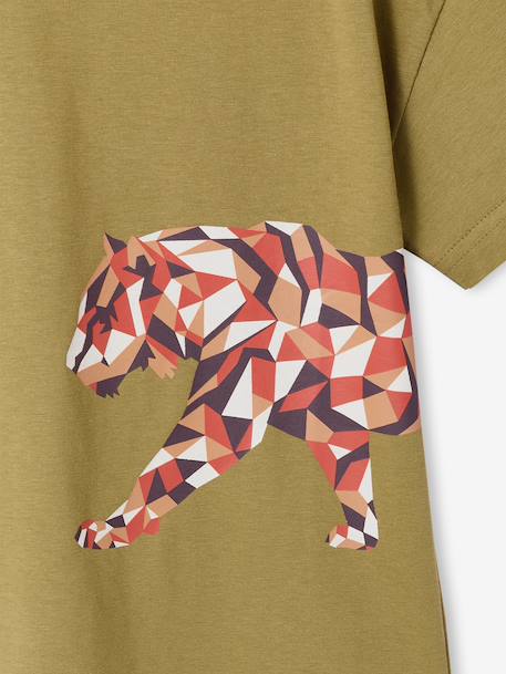 T-shirt manches courtes tigre olive - vertbaudet enfant 