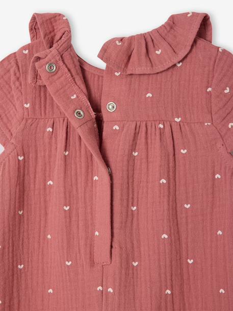 Combinaison bébé fille manches courtes blush - vertbaudet enfant 