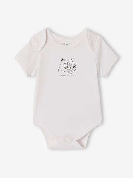Lot 5 bodies bébé manches courtes lot blanc - vertbaudet enfant 