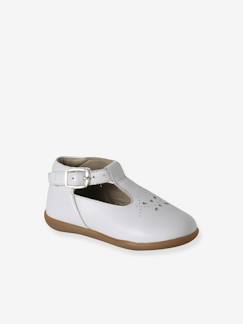 -Chaussures salomés bébé fille cuir boucle