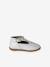 Salomés schoenen voor babymeisjes, leer, met gesp iriserend beige+wit - vertbaudet enfant 