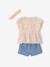 Ensemble short blouse bébé fille écru - vertbaudet enfant 