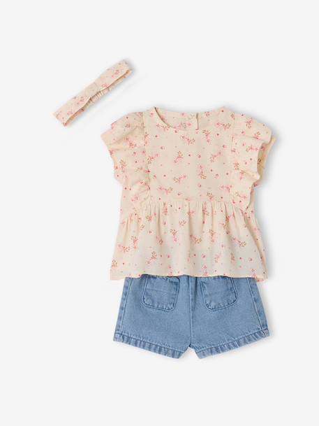 Bébé-Ensemble short blouse bébé fille