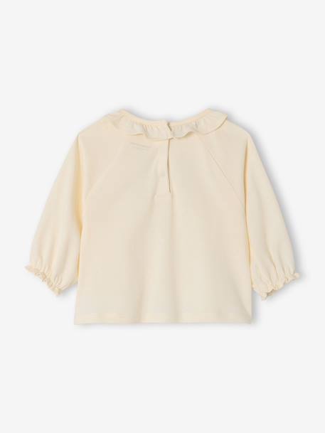 Set van 2 T-shirts met lange mouwen en kraag ecru - vertbaudet enfant 
