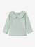 Baby T-shirt met lange mouwen en claudinekraag blauwgroen+lichtbeige+lichtroze - vertbaudet enfant 