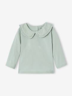 -T-shirt bébé manches longues col claudine