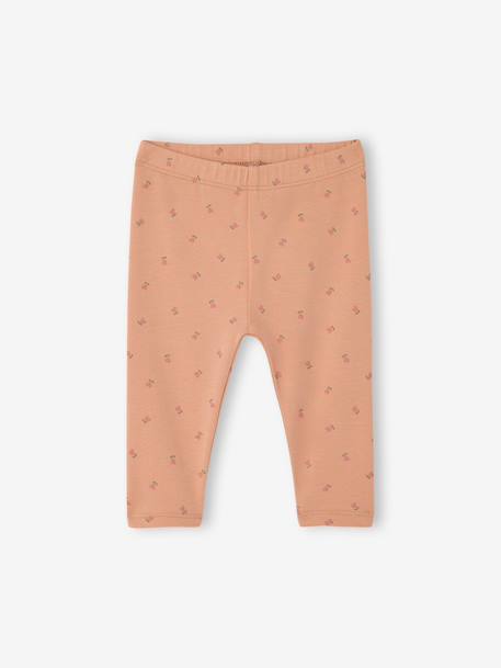 Set van 2 basic babyleggings rozen+saliegroen - vertbaudet enfant 