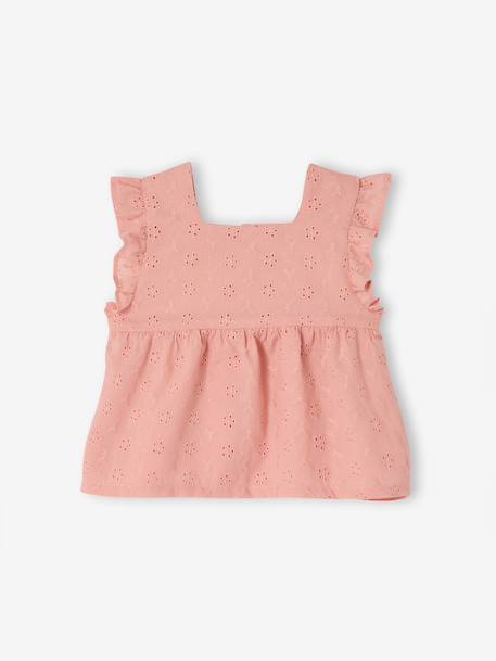 Ensemble bébé fille broderie anglaise rose - vertbaudet enfant 