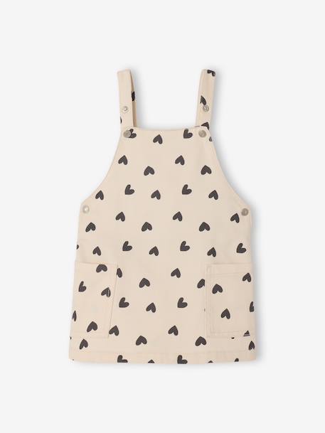 Robe salopette bébé fille cœur écru - vertbaudet enfant 