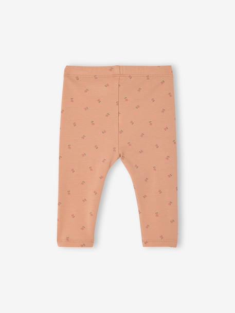 Lot de 2 leggings bébé Basics rose+vert sauge - vertbaudet enfant 