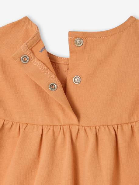 T-shirt manches courtes bébé fille brodé vieux rose - vertbaudet enfant 