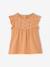 T-shirt met korte mouwen voor babymeisjes, geborduurd oudroze - vertbaudet enfant 