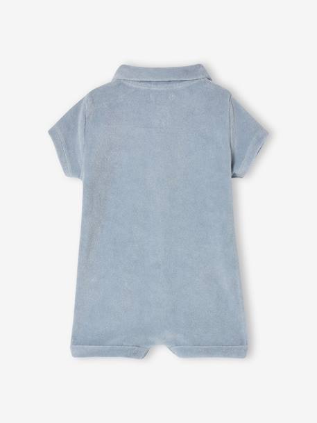 Combishort bébé en éponge bleu ciel - vertbaudet enfant 
