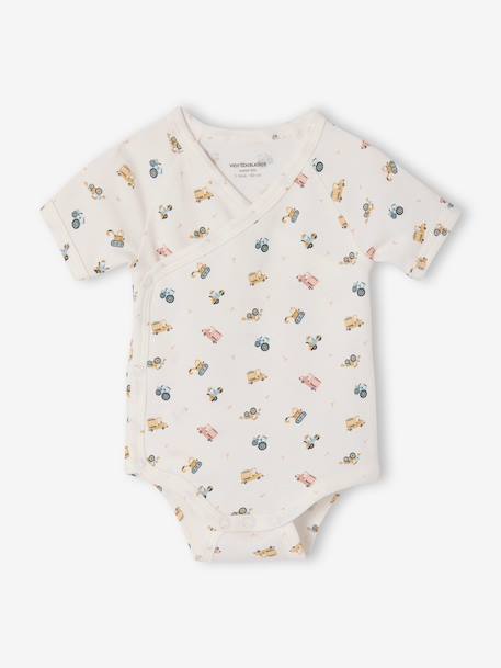 Lot 5 bodies naissance tracteur coton bio tomette - vertbaudet enfant 
