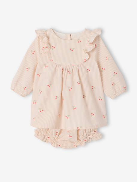 Bébé-Ensemble 2 pièces robe et bloomer cerises