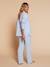 Pyjama grossesse 2 pièces en gaze de coton écru+rayé bleu - vertbaudet enfant 