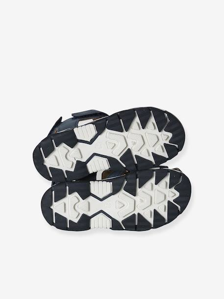 Sandalen voor jongens van leer met gesp veel blauw - vertbaudet enfant 
