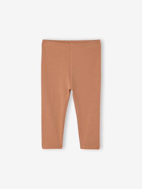 Lot de 2 leggings bébé fille BASICS LOT MARINE GRISE+noix de pécan - vertbaudet enfant 