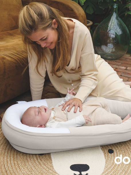 Verkleinkussen meegroeibed BABYMOOV Doomoo Cocoon beige, bedrukt+grijs - vertbaudet enfant 