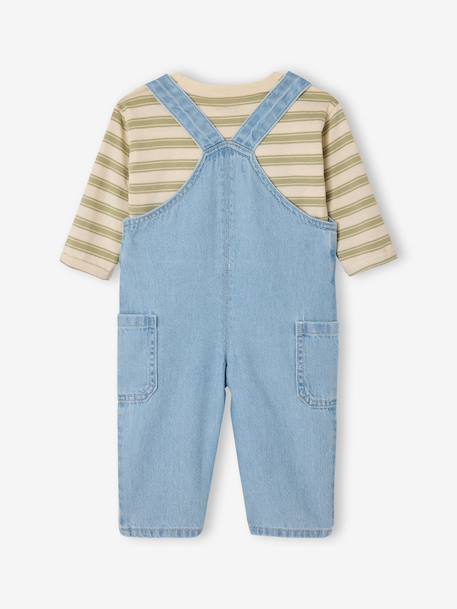 Ensemble salopette bébé garçon vert sauge - vertbaudet enfant 