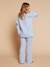 Pyjama grossesse 2 pièces en gaze de coton écru+rayé bleu - vertbaudet enfant 