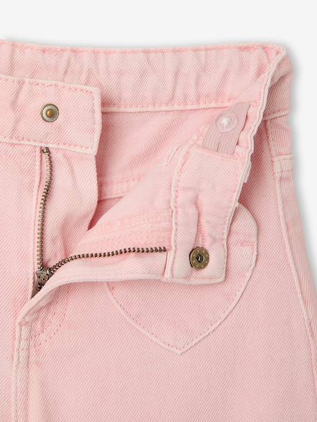Pantalon large fille poches cœur jaune pâle+rose poudré - vertbaudet enfant 