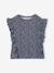 T-shirt manches courtes fille volants marine+vert sauge - vertbaudet enfant 
