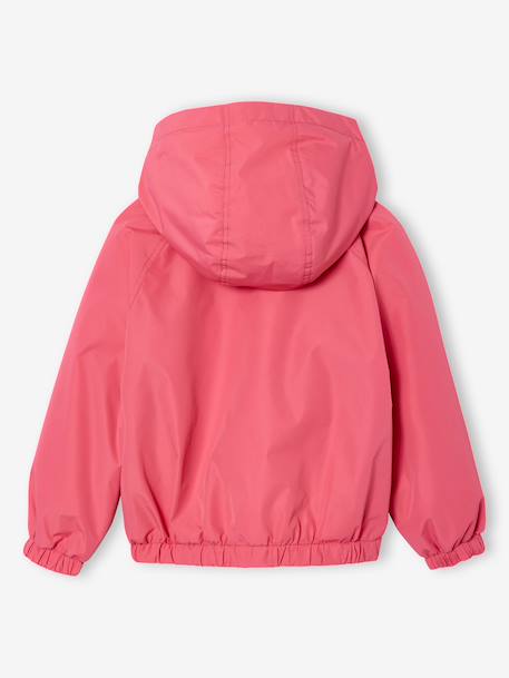 Coupe-vent fille à capuche doublé sherpa marine+rose - vertbaudet enfant 