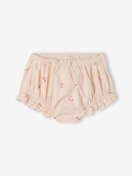 Ensemble 2 pièces robe et bloomer cerises écru - vertbaudet enfant 