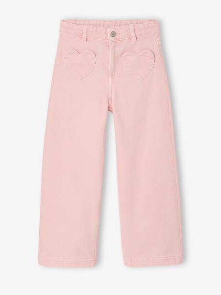 Fille-Pantalon large fille poches cœur