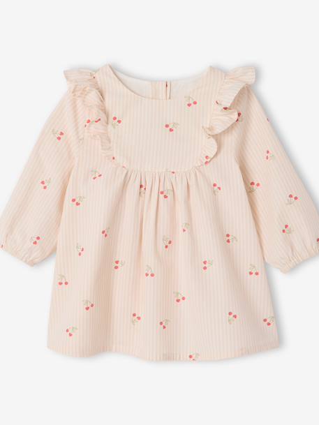 Set van 2 stuks jurk en bloomer met kersen ecru - vertbaudet enfant 