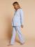 Pyjama grossesse 2 pièces en gaze de coton écru+rayé bleu - vertbaudet enfant 