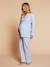 Pyjama grossesse 2 pièces en gaze de coton écru+rayé bleu - vertbaudet enfant 