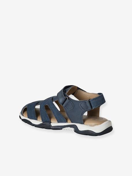 Sandales garçon cuir scratch lot bleu - vertbaudet enfant 