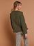 Veste matelassée évolutive avec protège-bébé grossesse et post grossesse en gaze de coton chocolat+écru+kaki - vertbaudet enfant 