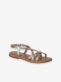 -Sandales fille cuir scratchées