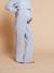 Pyjama grossesse 2 pièces en gaze de coton écru+rayé bleu - vertbaudet enfant 
