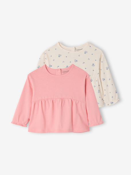 Bébé-Lot 2 T-shirts manches longues bébé 