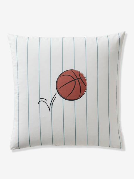 Parure housse de couette et taie d'oreiller BASKET avec coton recyclé écru - vertbaudet enfant 