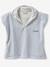 Poncho de bain bébé Animaux, avec coton recyclé blanc imprimé+rayé bleu - vertbaudet enfant 
