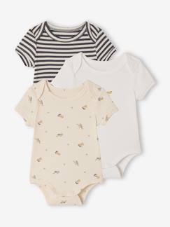 -Lot 3 bodies bébé manches courtes chien